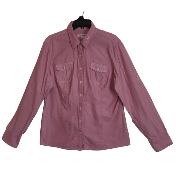 Ohio State Womens Oxford Shirt CUTTER & BUCK XL Button Up RED CHECKER Buckeyes - Picture 15 of 16